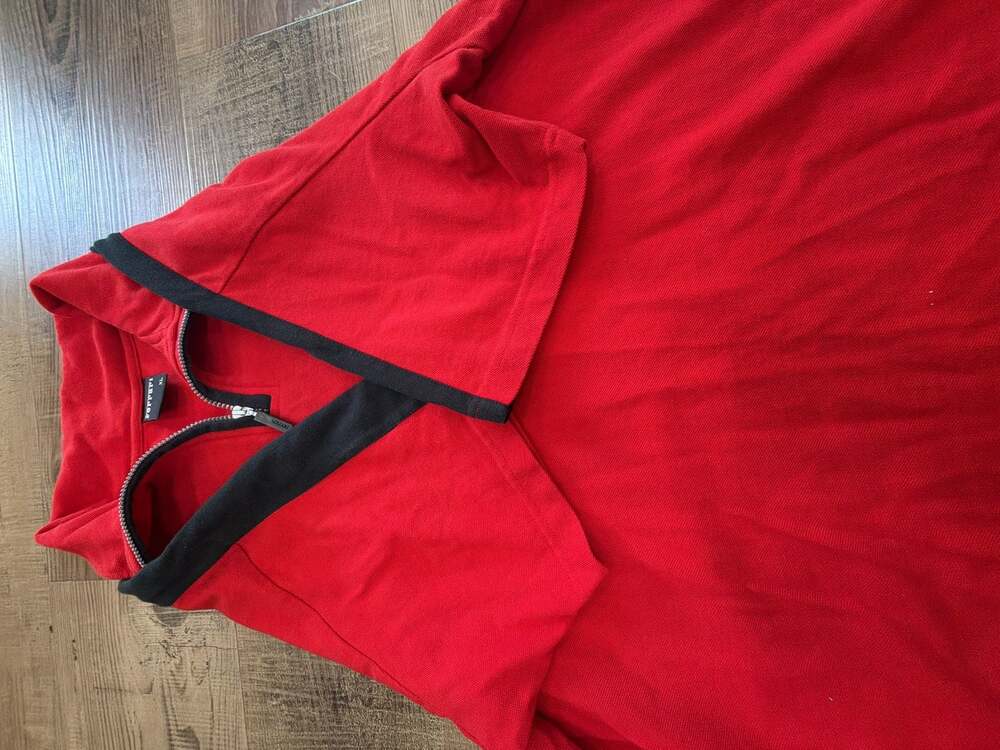 Vintage Ferrari Formula 1 Team Quarter-Zip Polo Shirt Red Size XL - Picture 4 of 6